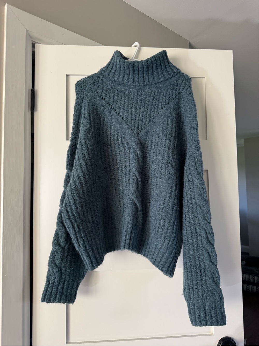 Chunky Cable Knit Turtleneck Dynamite Sweater
